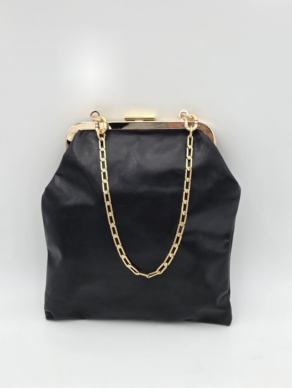 Clare V. Le Zip Sack In Black Leather